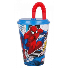 Pókember szívószálas pohár - kék - 430 ml itatópohár