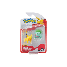 Pokémon 2 db-os figura - Bulbasaur, Pikachu kártyajáték