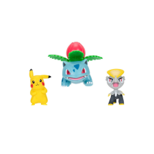 Pokémon 3 db-os figura csomag - Pikachu, Jangmo-o, Ivysaur játékfigura