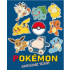  Pokémon Awesome Team coral fleece polár takaró 130x160cm