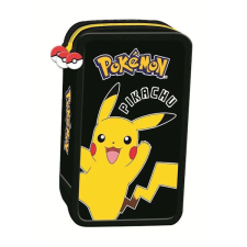 Pokemon felszerelt 3 emeletes tolltartó - Black tolltartó