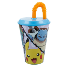 Pokémon szívószálas pohár, műanyag 430 ml babaétkészlet