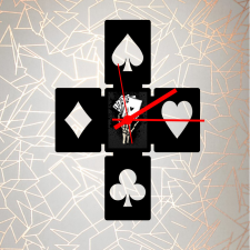 Poker sziluett óra - 1. Verzió falióra