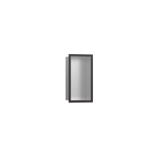 Polc Hansgrohe XtraStoris Individual rámmal csiszolt fekete króm színű 56094340 fürdőszoba bútor