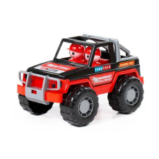  POLESIE 64325 Rally jeep 23,5cm PIROS autópálya és játékautó