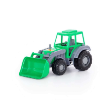 Polesie ALTAY traktor 37 cm-es kanállal, Robentoys autópálya és játékautó