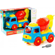 Polesie Betonkeverő Szállító Diy Blokkok 29 db 84804 9886 (84804 POLESIE) autópálya és játékautó