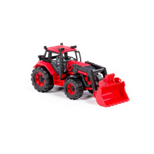  Polesie Toys  91864 tolólapátos traktor PIROS autópálya és játékautó