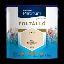 Poli-Farbe PLATINUM FOLTÁLLÓ BELTÉRI SZÍNES FALFESTÉK 2,5L N25 NASPOLYA fal- és homlokzatfesték