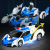Police Transformers robottá alakuló távirányítós Rendőrautó 24cm - kék-fehér