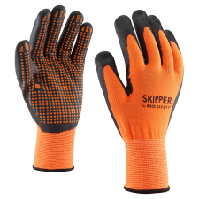 Poliészter/spandex szerelőkesztyű nitril mártással (SKIPPER) védőkesztyű