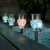 Polifach Polifach színváltós LED-es kerti Napelemes Lámpa 33cm (P-710) #szürke