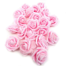  Polifoam rózsa virágfej habrózsa 4 cm - Rózsaszín dekorációs kellék