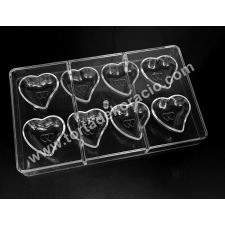  Polikarbonát bonbon forma - Szív 2 sütés és főzés
