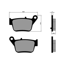 POLINI hátsó fékbetétek Kymco Maxsym 400 Polini Futómű és fék alkatrészek Fékalkatrészek egyéb motorkerékpár alkatrész