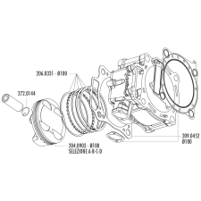 POLINI Polini dugattyúgyűrű szett 490cc 100mm - Honda CRF 450 02-05 egyéb motorkerékpár alkatrész