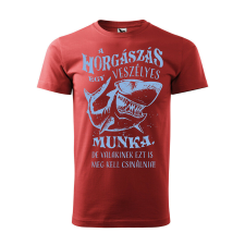 Póló A horgászás egy veszélyes munka mintával - Terrakotta XL méretben ajándéktárgy