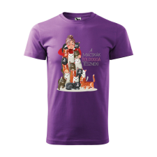  Póló A macskák boldoggá tesznek mintával - Lila S méretben ajándéktárgy