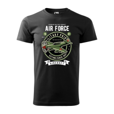  Póló Air force  mintával Fekete 2XL egyedi ajándék
