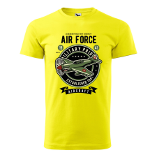  Póló Air force  mintával Sárga S egyedi ajándék