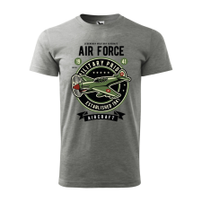  Póló Air force  mintával Szürke 4XL egyedi ajándék