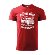 Póló Ambulance mintával - Piros L méretben ajándéktárgy