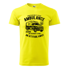 Póló Ambulance mintával - Sárga S méretben ajándéktárgy