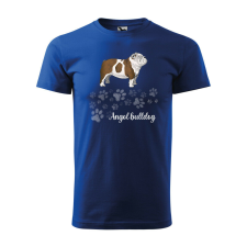 Póló Angol bulldog mintával - Kék XL méretben ajándéktárgy