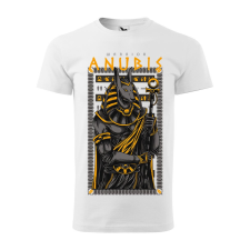 Póló Anubis mintával - Fehér S méretben v2 ajándéktárgy
