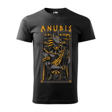  Póló Anubis  mintával Fekete XL egyedi ajándék
