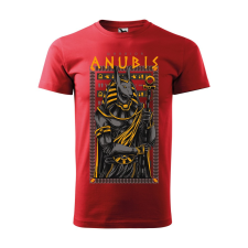  Póló Anubis  mintával Piros 3XL egyedi ajándék