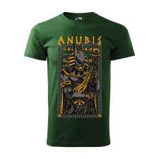  Póló Anubis  mintával Zöld 4XL egyedi ajándék