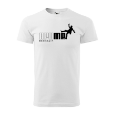 Póló Apu ma bebaszik mintával - Fehér XXXL méretben ajándéktárgy