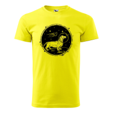  Póló Asztronauta tacskó  mintával Sárga XL egyedi ajándék