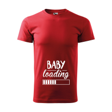  Póló Baby loading  mintával Piros 2XL egyedi ajándék