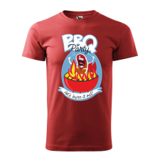 Póló BBQ party mintával - Terrakotta XL méretben ajándéktárgy