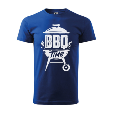 Póló BBQ time mintával - Kék XXL méretben v1 ajándéktárgy