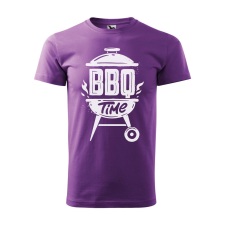  Póló BBQ time mintával - Lila M méretben v1 ajándéktárgy