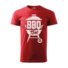  Póló BBQ time  mintával Piros 3XL egyedi ajándék