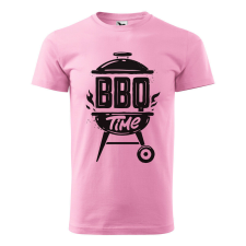 Póló BBQ time mintával - Rózsaszín XXXL méretben v1 ajándéktárgy