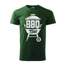  Póló BBQ time  mintával Zöld M egyedi ajándék