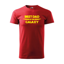  Póló Best dad in the galaxy mintával - Piros XXXL méretben ajándéktárgy