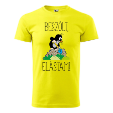Póló Beszólt, elástam! mintával - Sárga M méretben ajándéktárgy