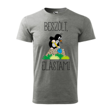 Póló Beszólt, elástam! mintával - Szürke L méretben ajándéktárgy
