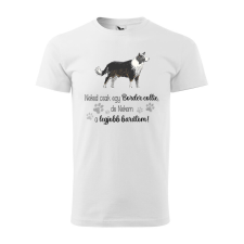  Póló Border collie mintával - Fehér L méretben ajándéktárgy