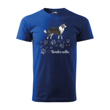 Póló Border collie mintával - Kék XXXL méretben ajándéktárgy