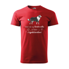 Póló Border collie mintával - Piros XXXL méretben ajándéktárgy