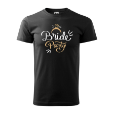 Póló Bride party mintával - Fekete XXXL méretben ajándéktárgy