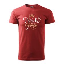  Póló Bride party mintával - Terrakotta M méretben ajándéktárgy