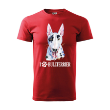 Póló Bullterrier mintával - Piros L méretben v2 ajándéktárgy